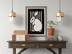 Sitting Rabbit Vintage Art Nouveau Print Wall Art. Instant Download Rabbit Painting Julie De Graag Printable Wall Art, Art Nouveau Poster – Printable Wall Art