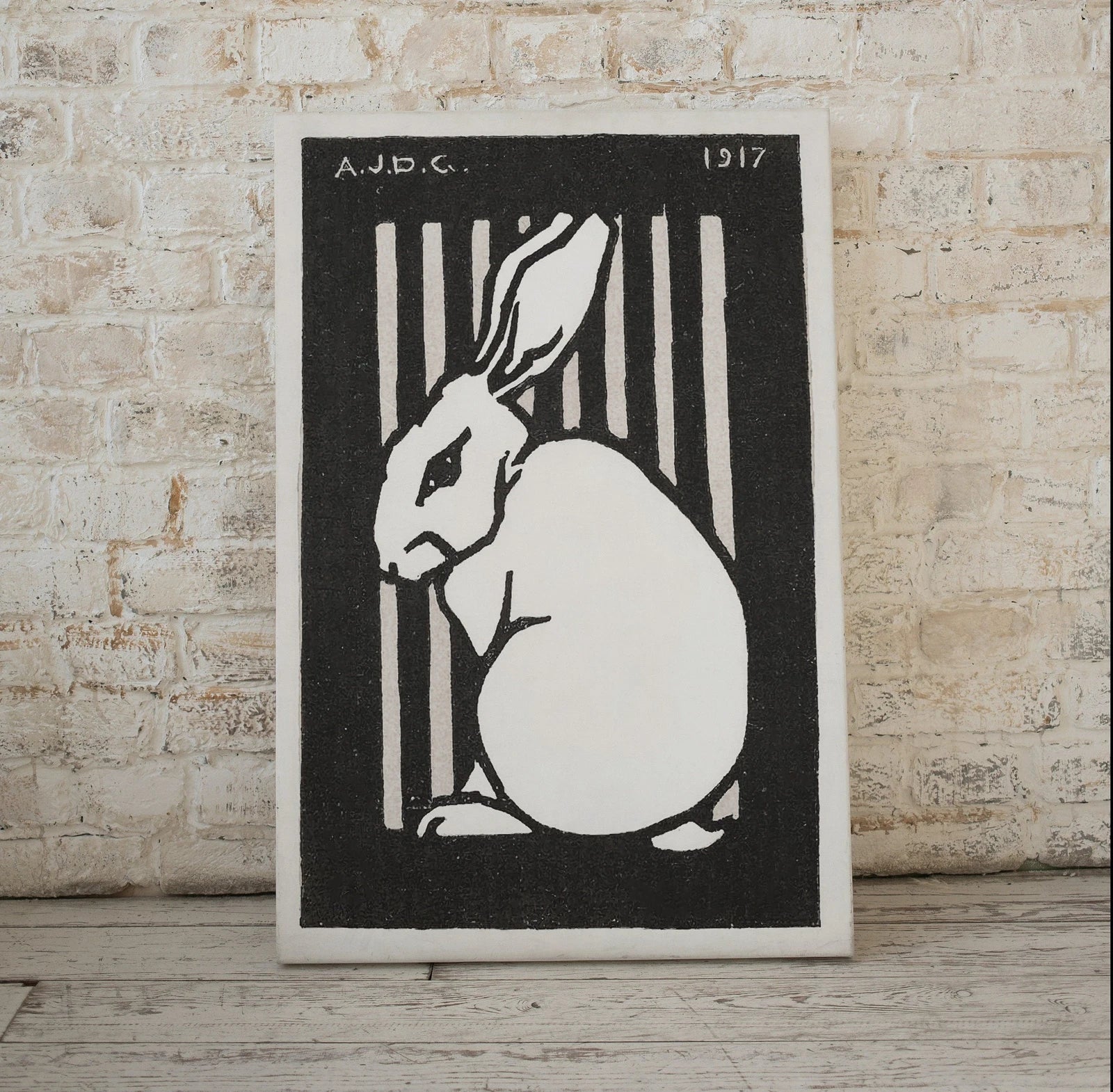 Second included artwork preview from Sitting Rabbit Vintage Art Nouveau Print Wall Art. Instant Download Rabbit Painting Julie De Graag Printable Wall Art, Art Nouveau Poster featuring various scenes.