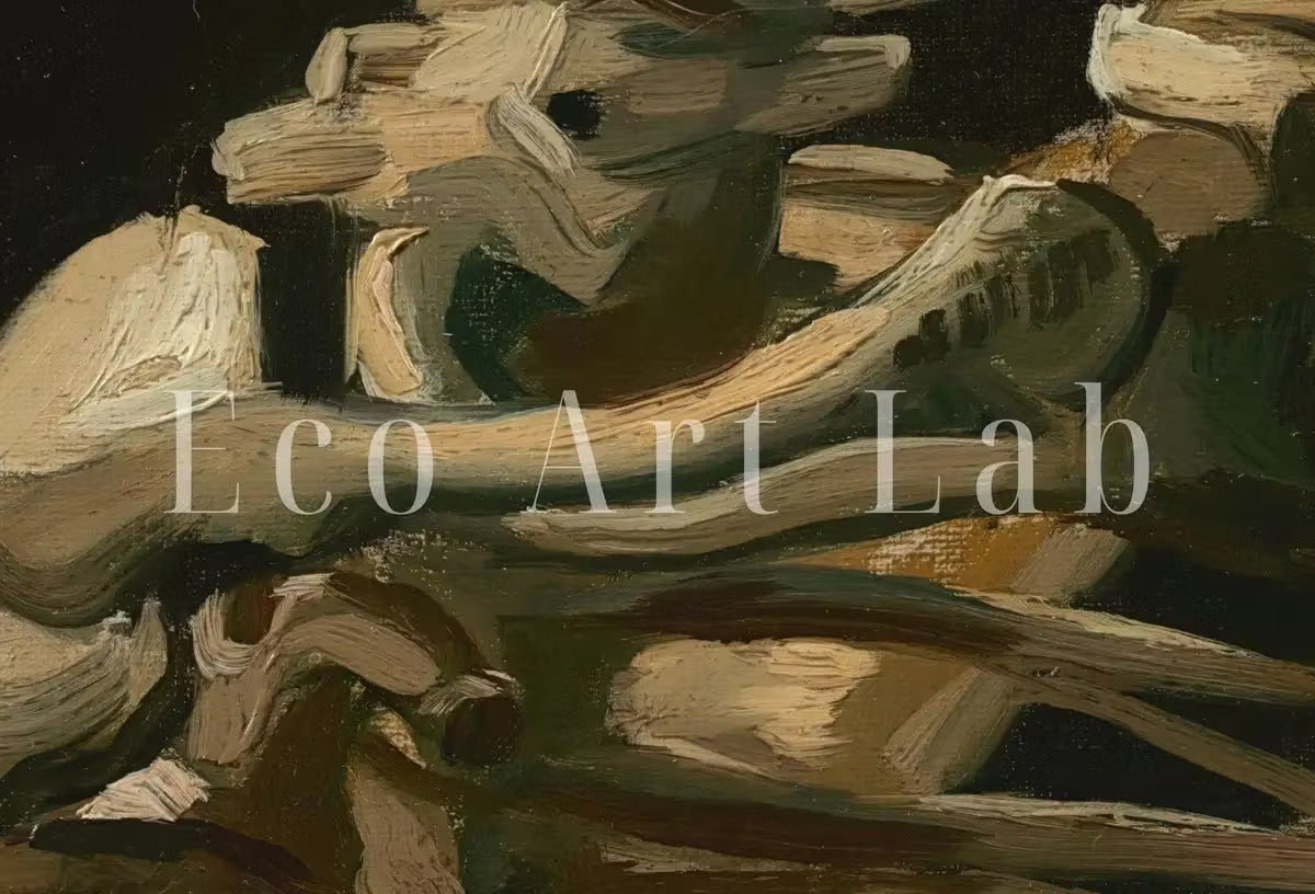 Skull Smoking Poster. Vintage Van Gogh Painting. Instant Download. Skeleton Halloween Printable Art. Famous Art Prints, Grunge room decor – Printable Wall Art