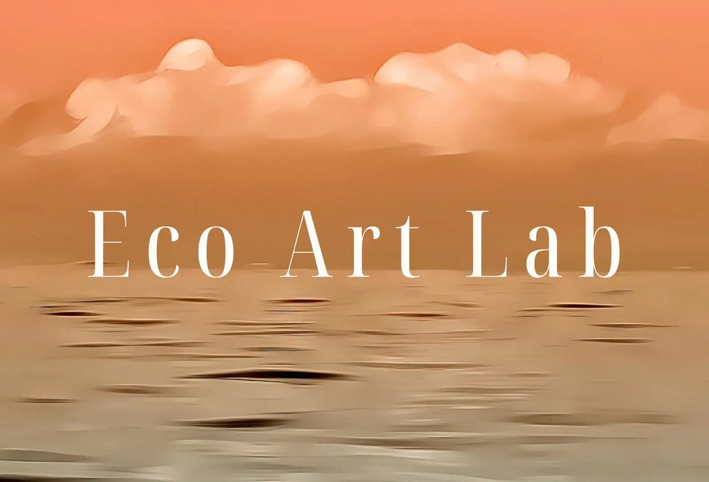 Detail view of artwork from Sky and Sea Gradient Evening Colors with Hazy Moon. Nautical Landscape Wall Art. Colorful Seascape Coastal Digital Printable Art. Beach Art. (variation 1)