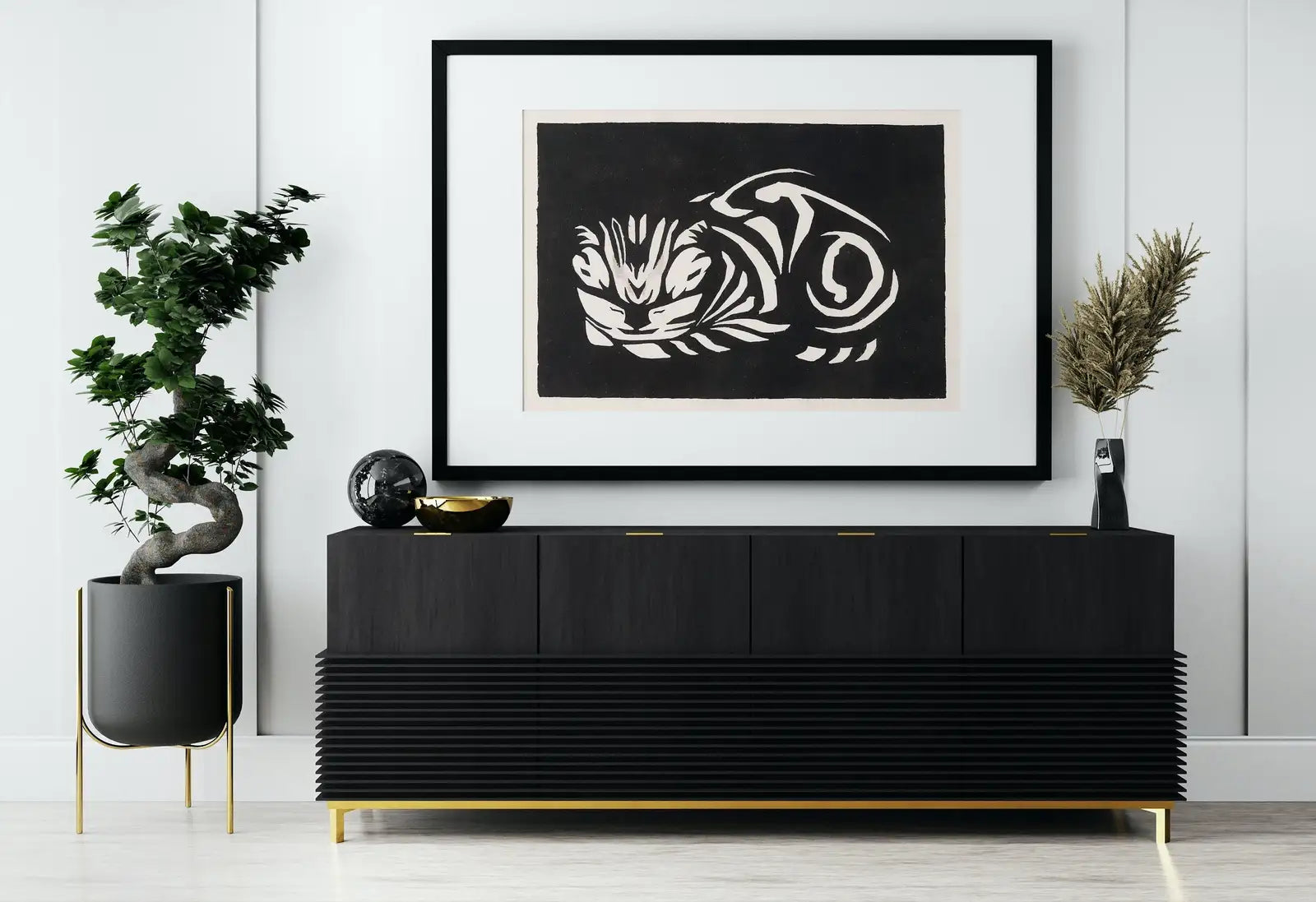 Included artwork preview showing first selection of artworks from Sleeping Cat Vintage Art Nouveau Print Wall Art. Instant Download Cat Painting Retro Julie De Graag Printable Wall Art. Art Nouveau Poster.