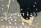 Detail view of artwork from Snow from Momoyogusa Famous Japanese Painting Vintage Wall Art Printable Poster. 20th Century Japanese Vintage Wall Art. Antique Japanese. (variation 1)