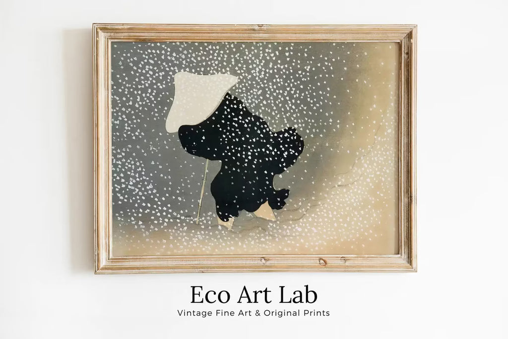 Snow from Momoyogusa Famous Japanese Painting Vintage Wall Art Printable Poster. 20th Century Japanese Vintage Wall Art. Antique Japanese – Printable Wall Art