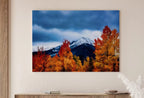 Snowy Mountain & Fall Forest Landscape Painting. Printable Wall Art. Home or Office Decor. Nature Print Digital Autumn Art. Instant Download – Printable Wall Art