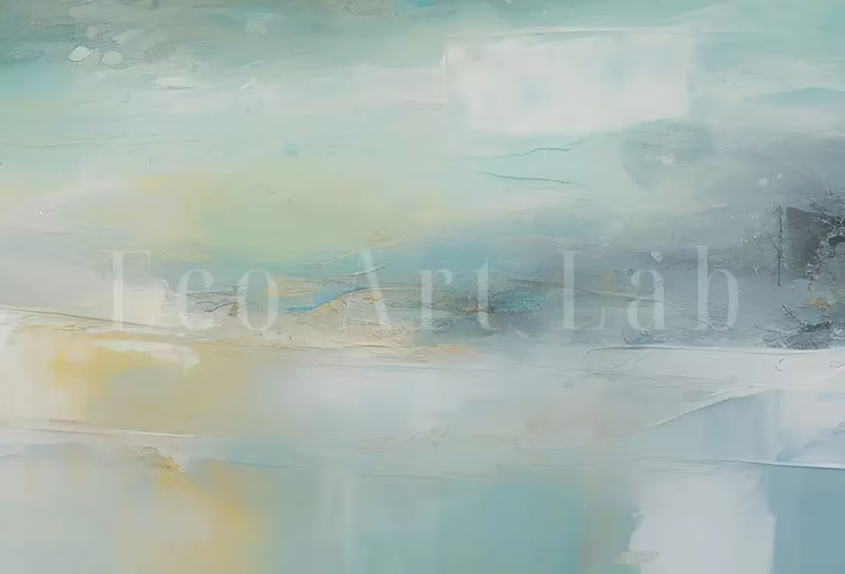 Soft Coastal Landscape. Minimalist Neutral Abstract Painting. Printable Wall Art. Modern Minimalist Poster. Muted Horizon Landscape – Printable Wall Art