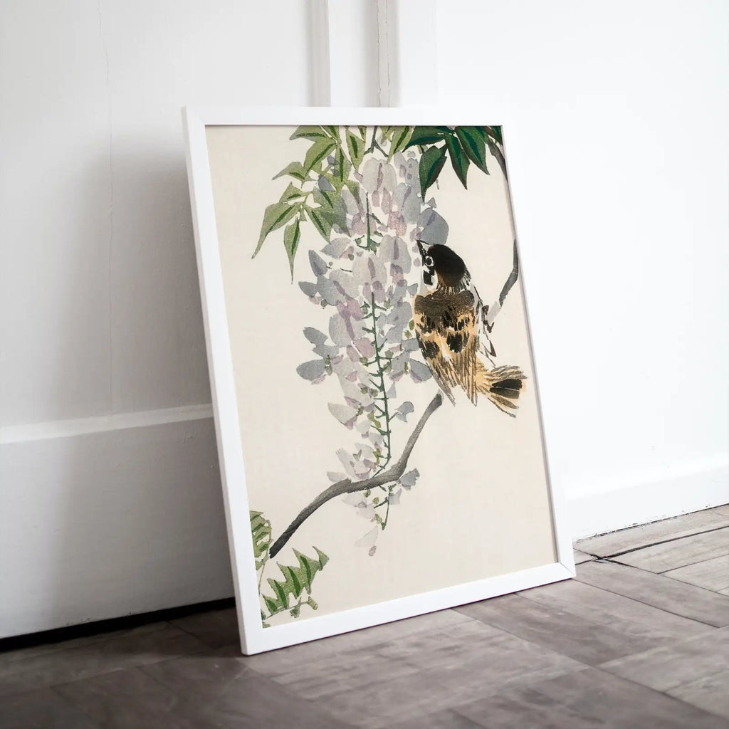 Included artwork preview showing first selection of artworks from Sparrow Perched On a Branch. Vintage Japanese Painting. Japanese Wall Art Printable Poster. 19th Century Japanese Vintage Wall Art, Bird Art.