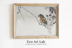 Sparrows Perched On a Branch Vintage Japanese Painting. Japanese Wall Art Printable Poster. 19th Century Japanese Vintage Wall Art, Bird Art – Printable Wall Art