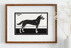 Standing Dog Painting Vintage Art Nouveau Print Wall Art. Instant Download Dog Poster Julie De Graag Printable Wall Art. Art Nouveau Poster – Printable Wall Art