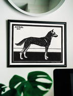 Second included artwork preview from Standing Dog Painting Vintage Art Nouveau Print Wall Art. Instant Download Dog Poster Julie De Graag Printable Wall Art. Art Nouveau Poster featuring various scenes.