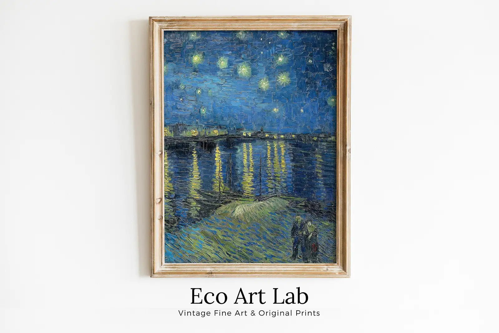 Nuit étoilée sur le Rhône de Vincent van Gogh, art célèbre. Téléchargement instantané de peinture vintage de Van Gogh. Art raffiné