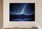 Stars at Night over Mountains Landscape Printable Wall Art. Instant Download Night Sky Print Milky Way Celestial Decor. Blue Mountains Art – Printable Wall Art