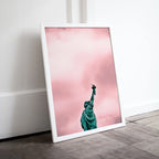 Detail view of artwork from Statue of Liberty Art Print. Statue of Liberty Wall Art. New York City Art Print. New York Wall Art Decor. Printable digital Download.. (variation 1)