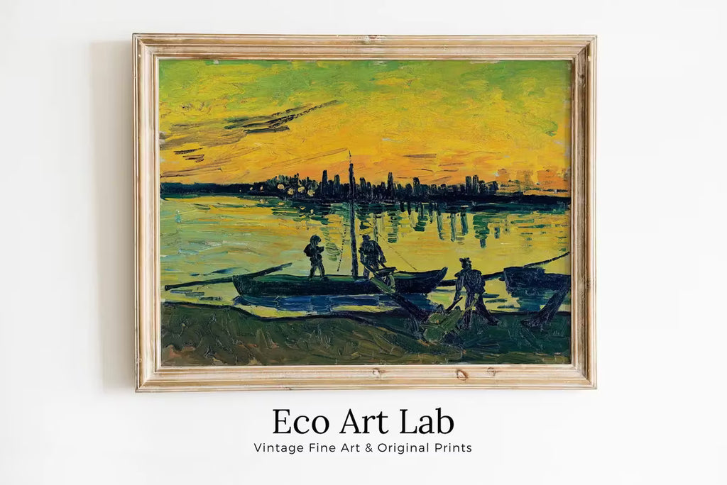 Stevedores in Arles. Vincent van Gogh Printable Famous Art Print. Instant Download van Gogh Print. Vintage Nautical Painting. Fine Art Print – Printable Wall Art