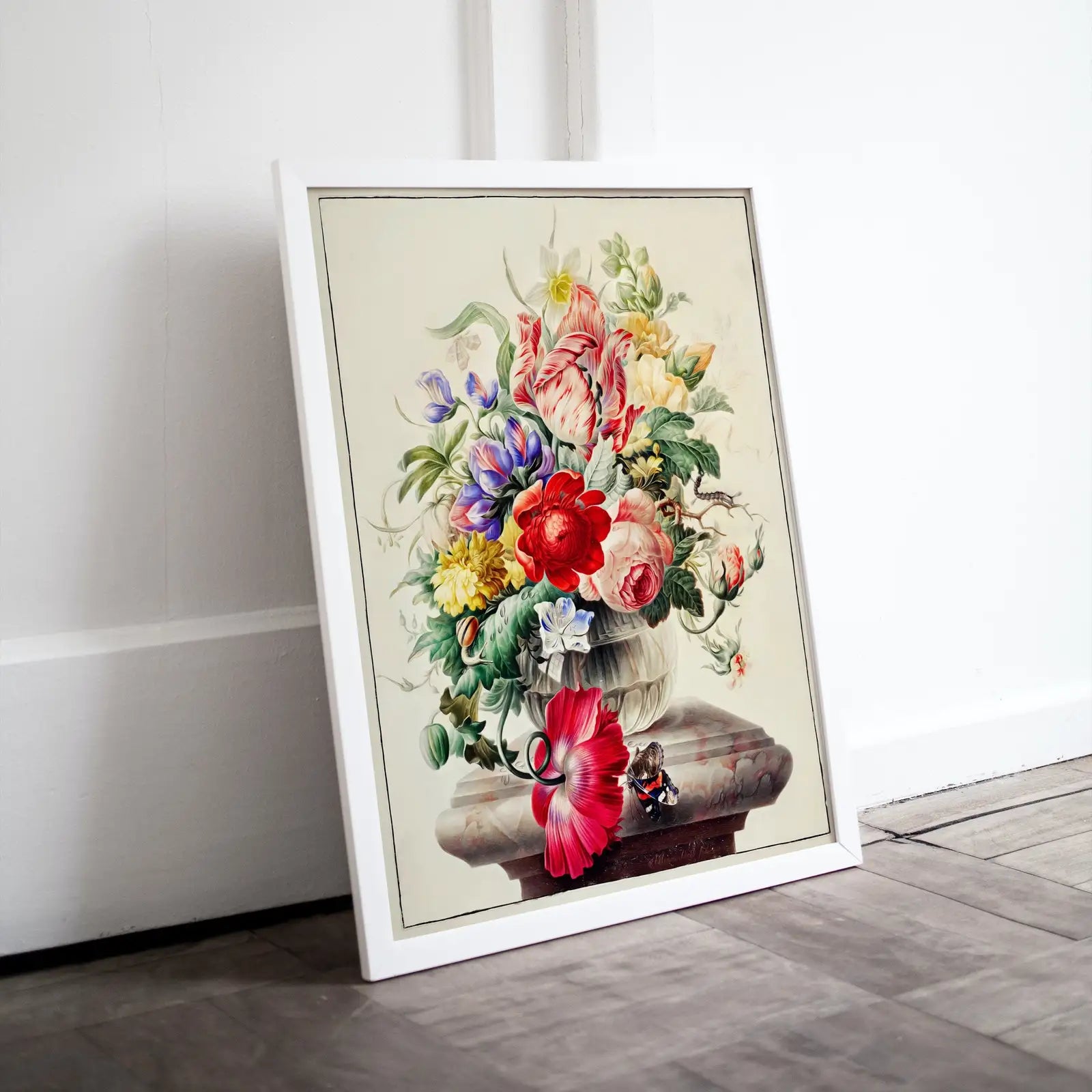 Included artwork preview showing first selection of artworks from Still Life Botanical Painting Printable Wall Art. Flower in Glass Vase Still Art Vintage Print, Antique Retro Colorful Art. Instant Download.
