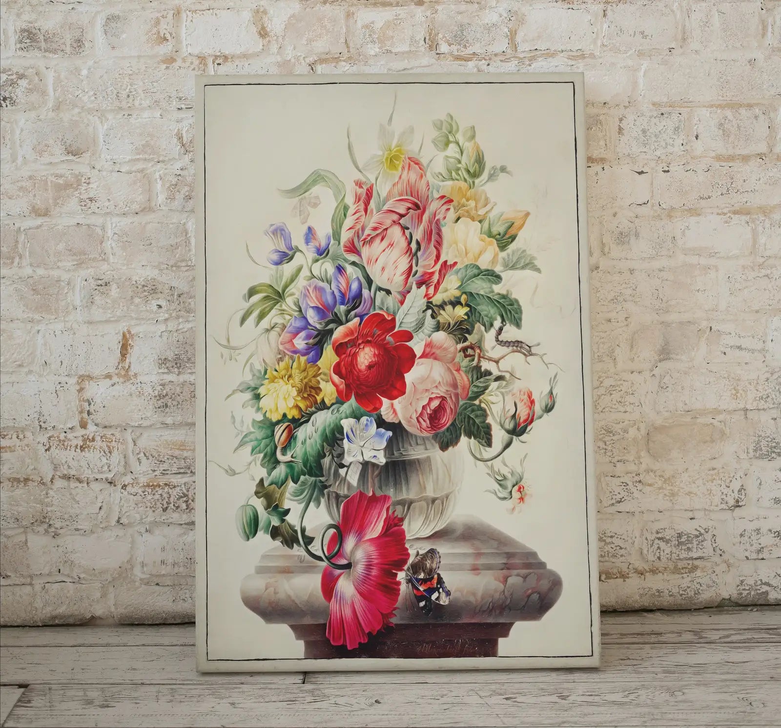 Second included artwork preview from Still Life Botanical Painting Printable Wall Art. Flower in Glass Vase Still Art Vintage Print, Antique Retro Colorful Art. Instant Download featuring various scenes.