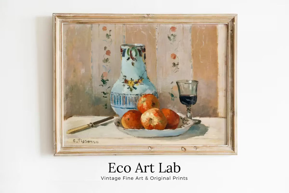 Still Life with Apples and Pitcher Famous Antique Oil Painting. Instant Download Vintage Decor. Art Print Vintage Painting. Printable Art – Printable Wall Art