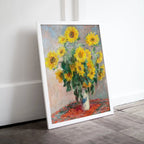 Sunflowers Painting Famous Claude Monet Art Print. Instant Download Floral Printable Monet Fine Art Bouquet of Sunflowers Vintage Painting – Printable Wall Art