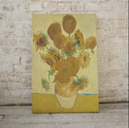 Detail view of artwork from Sunflowers Painting Famous van Gogh Art Print. Instant Download Printable van Gogh Fine Art Sunflowers Vintage Still Life Painting. (variation 1)