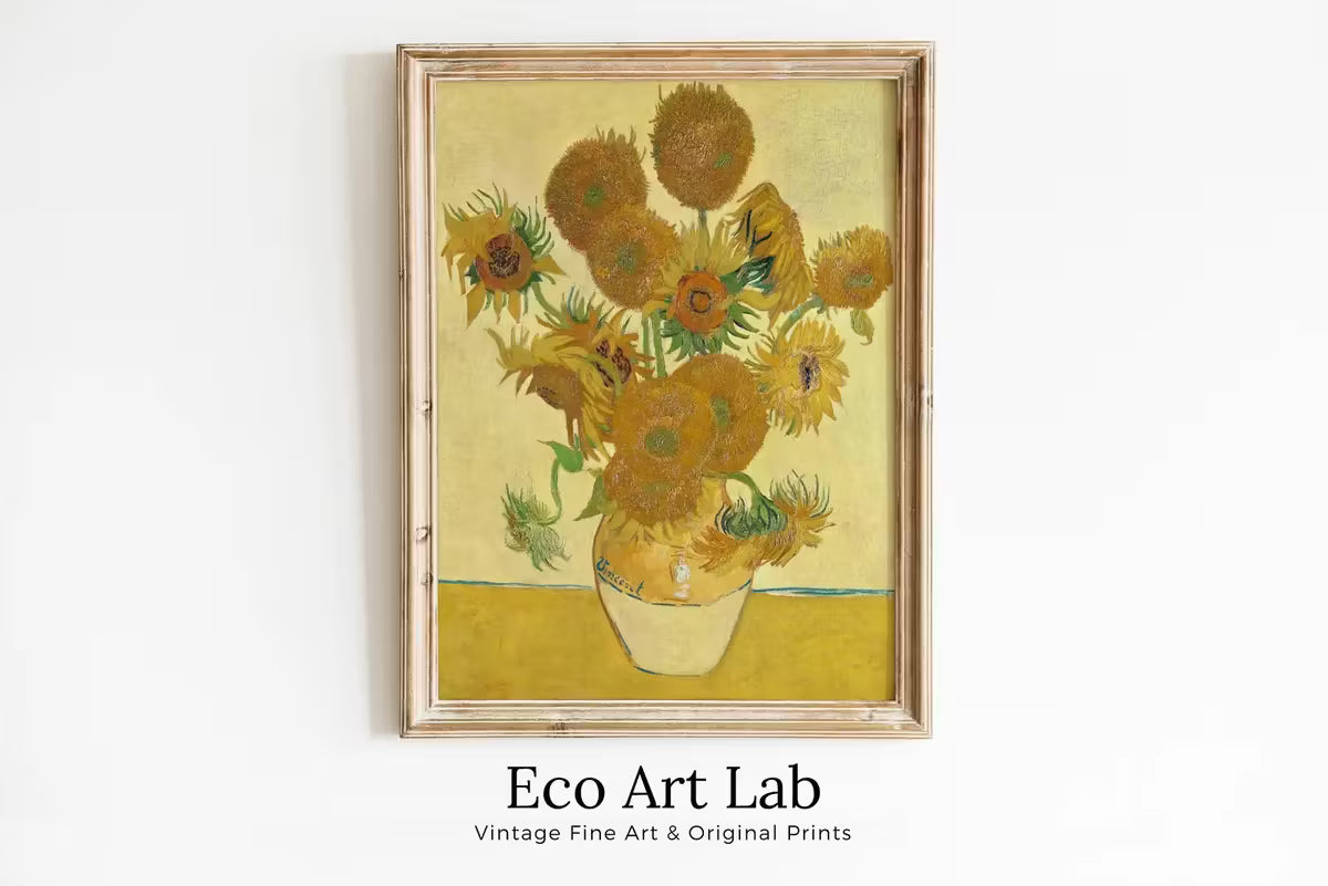 Sunflowers Painting Famous van Gogh Art Print. Instant Download Printable van Gogh Fine Art Sunflowers Vintage Still Life Painting – Printable Wall Art