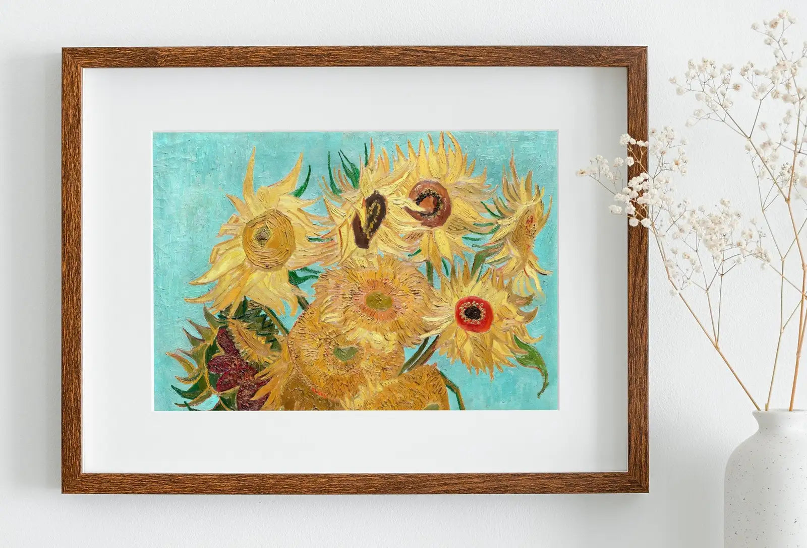 Peinture de tournesols, art célèbre de Van Gogh. Téléchargement instantané de la nature morte de van Gogh avec douze tournesols. Fine art de Van Gogh.