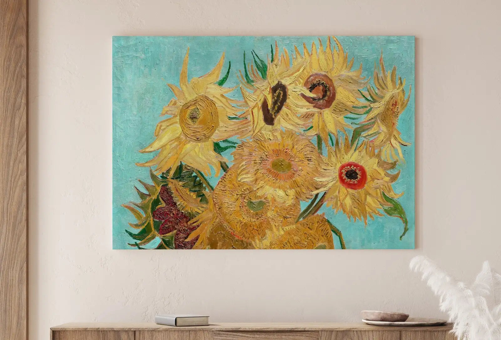 Peinture de tournesols, art célèbre de Van Gogh. Téléchargement instantané de la nature morte de van Gogh avec douze tournesols. Fine art de Van Gogh.