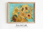 Sunflowers Painting Famous van Gogh Art Print. Instant Download Printable Vase With Twelve Sunflowers Vintage Painting. Van Gogh Fine Art – Printable Wall Art