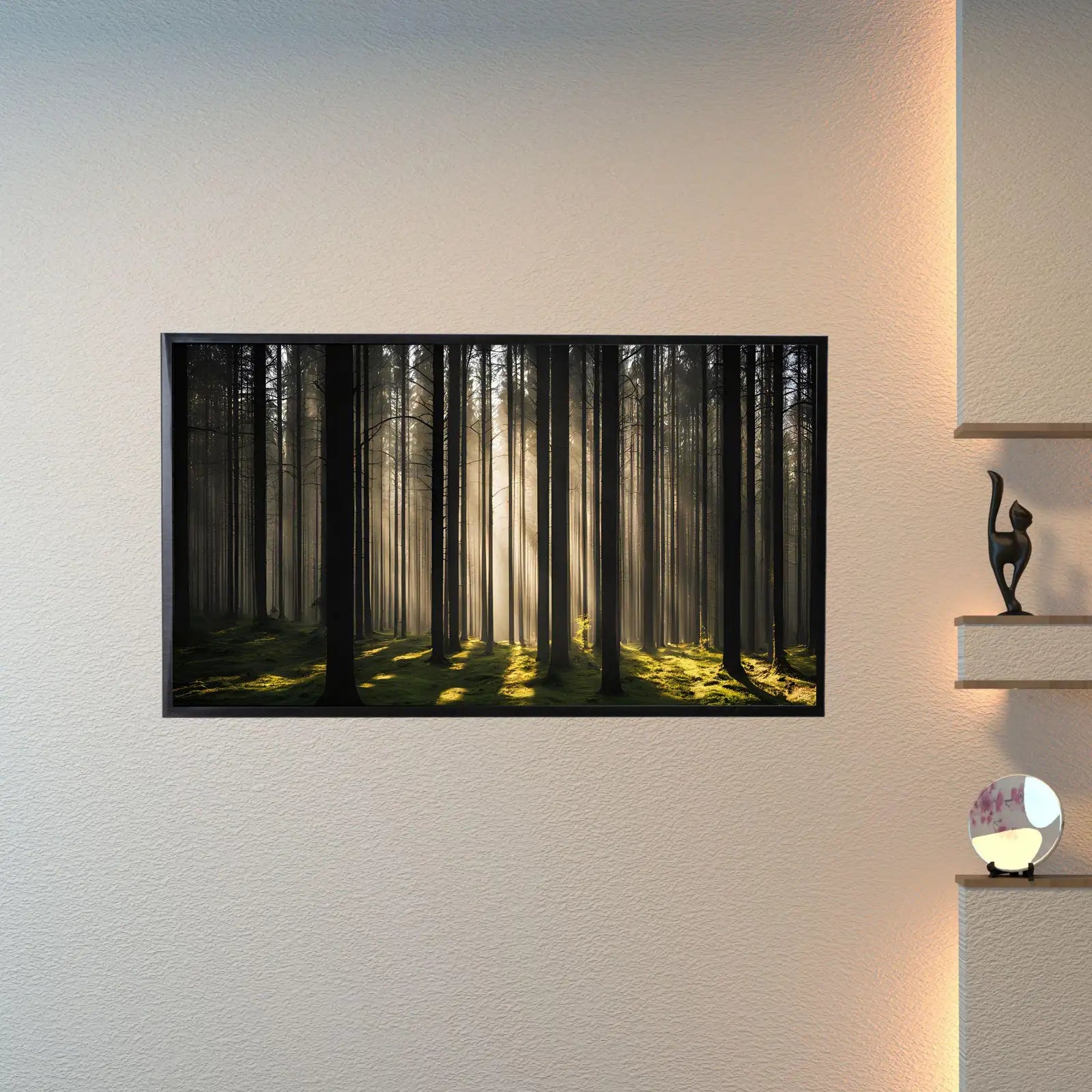 Sunlight Forest Art For Frame TV. Dense Green 4K Nature Scene. Outdoor Landscape Digital Artwork – Frame TV Digital Download Art – Digital Download