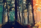 Sunlight Through Forest 3 Piece Wall Art. Abstract Landscape Painting Set of 3 Prints. Nature Print Digital Art. Instant Download – Printable Wall Art Set (Digital Download) – Digital Download