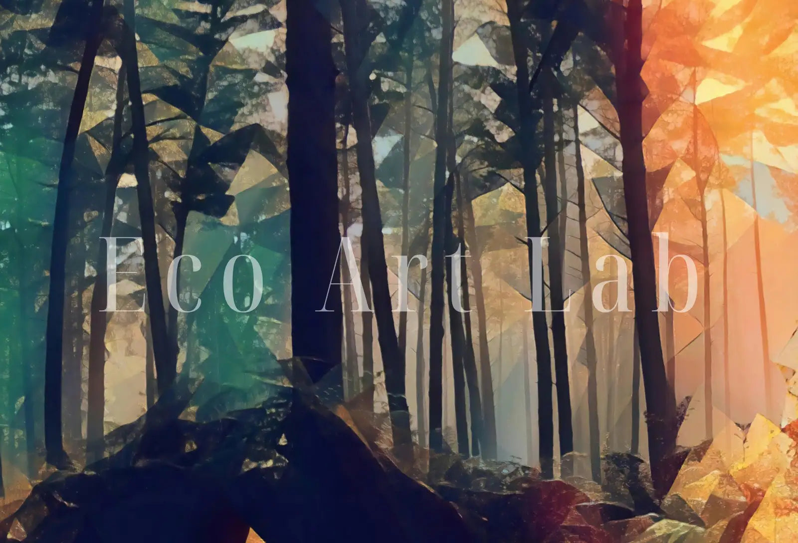 Sunlight Through Forest 3 Piece Wall Art. Abstract Landscape Painting Set of 3 Prints. Nature Print Digital Art. Instant Download – Printable Wall Art Set (Digital Download) – Digital Download