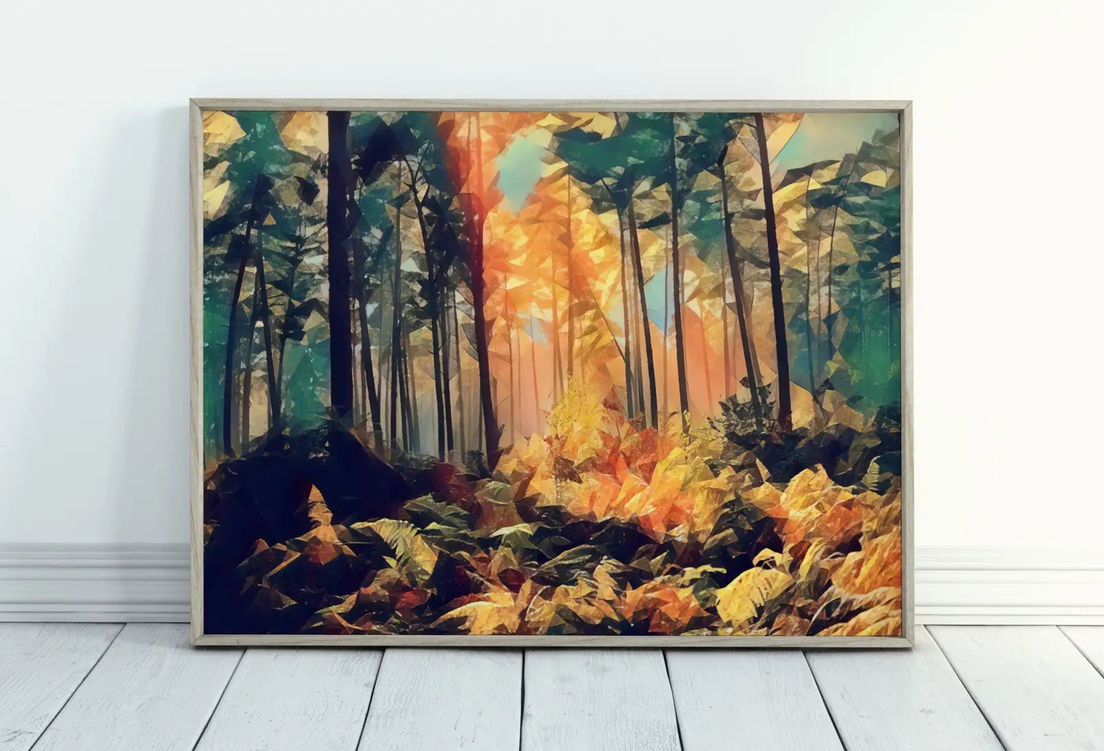Included artwork preview showing first selection of artworks from Sunlight Through Forest Landscape Painting, Abstract Printable Wall Art, for Home or Office Decor, Nature Print Digital Art Instant Download.