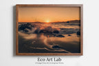 Detail view of artwork from Sunset on the Beach View Landscape Photography. Printable Wall Art, Home or Office Nautical Decor. Beach Print Digital Art. Instant Download. (variation 1)