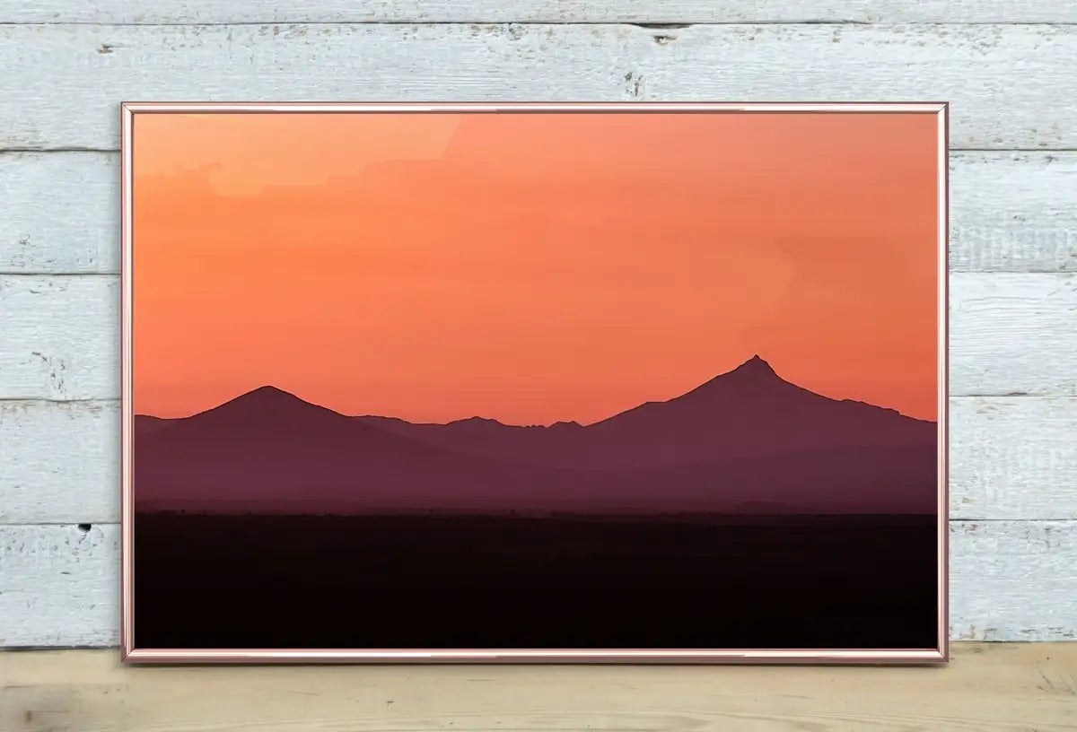 Detail view of artwork from Sunset Over Mountains Abstract Wall Art Digital Print. Abstract Print, Printable Wall Art Instant Download Colorful Decor. Minimalist Poster. (variation 2)