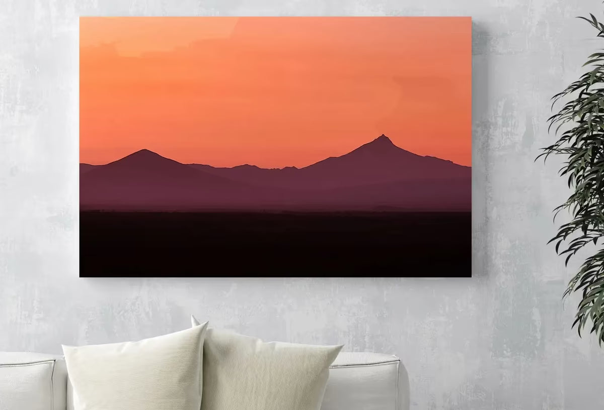 Sunset Over Mountains Abstract Wall Art Digital Print. Abstract Print, Printable Wall Art Instant Download Colorful Decor. Minimalist Poster – Printable Wall Art Set