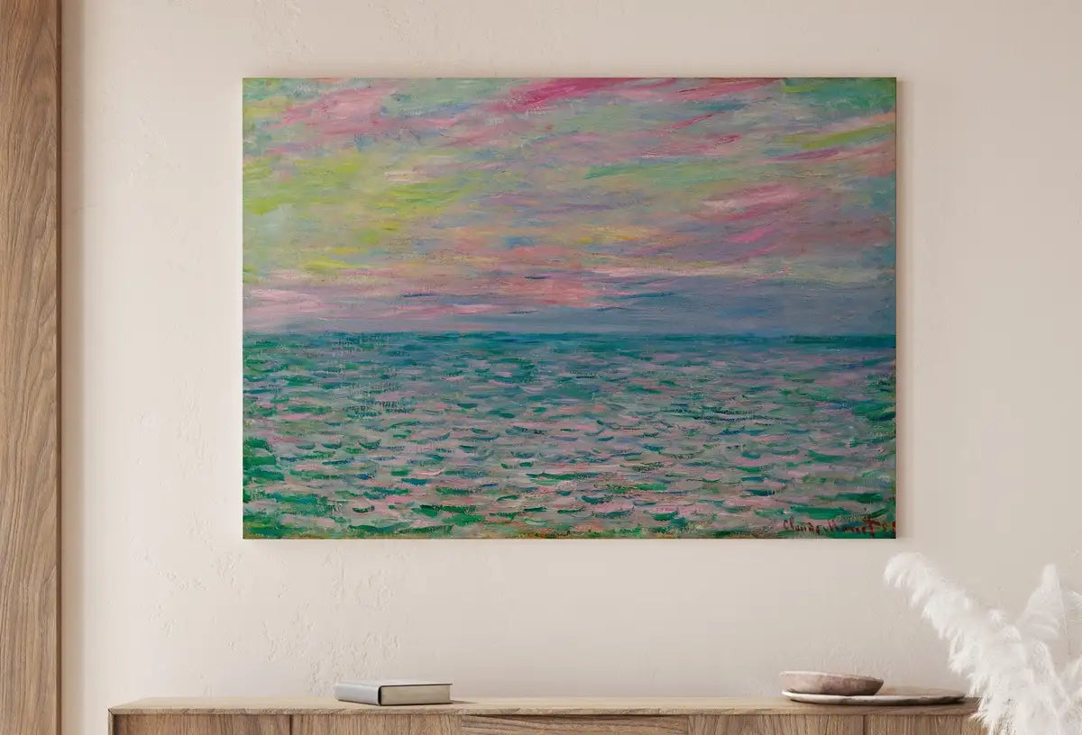 Second included artwork preview from Sunset Seascape Claude Monet Painting. Printable Wall Art. Vintage Oil Painting. Ocean Instant Download Coastal. Nautical Decor Print featuring various scenes.