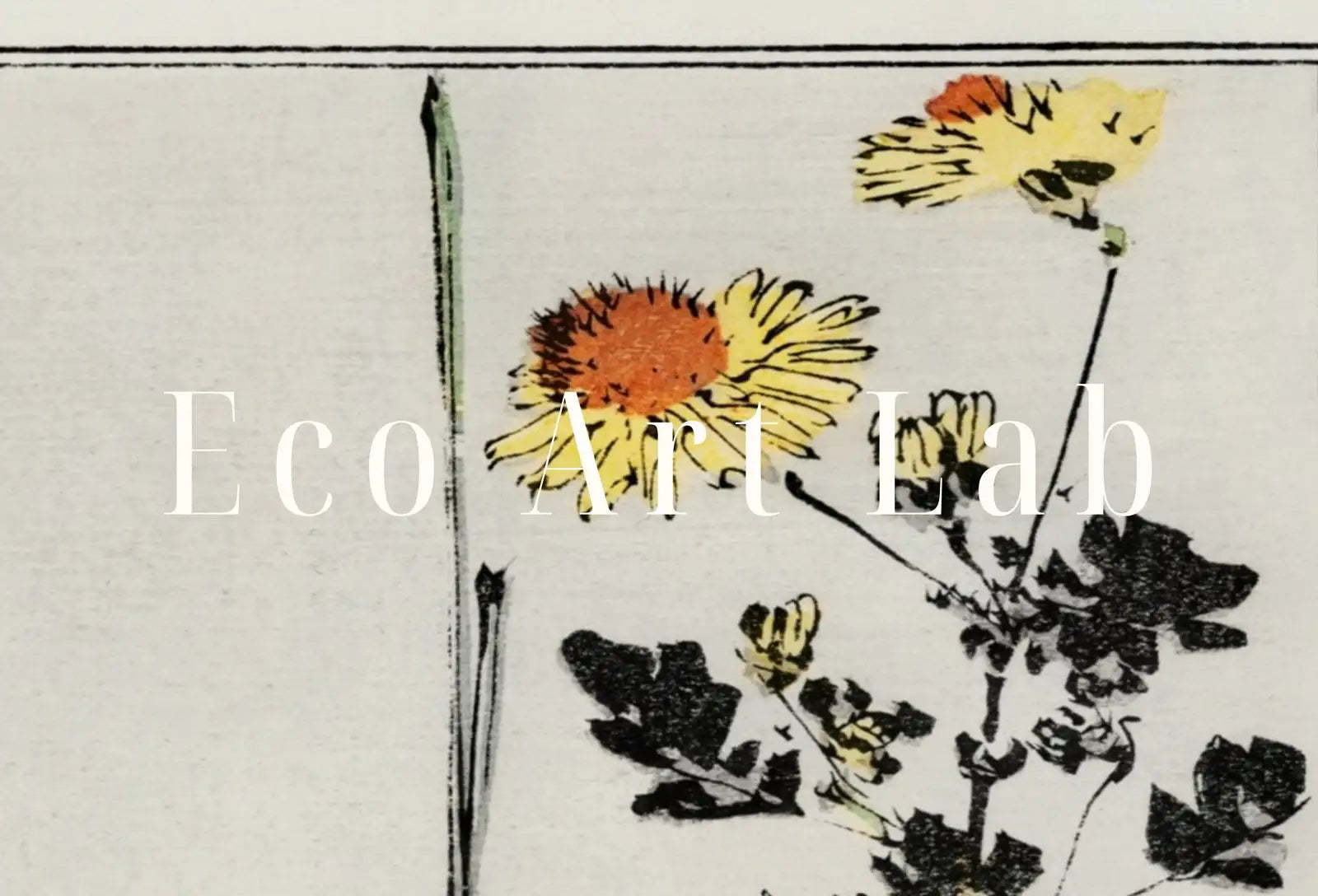 Detail view of artwork from Swallow Bird illustration Frame TV Art. Vintage Japanese Painting Samsung Art TV, Digital Download for Samsung Frame, Frame TV Art. (variation 1)