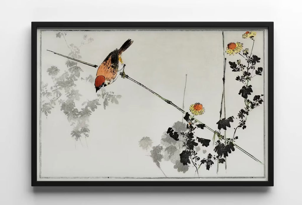 Swallow Bird illustration Vintage Japanese Painting. Japanese Wall Art Printable Poster. 19th Century Japanese Vintage Wall Art, Bird Art – Printable Wall Art