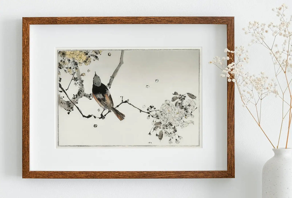 Second included artwork preview from Swallow Bird on Branch Vintage Japanese Painting. Japanese Wall Art Printable Poster. 19th Century Japanese Vintage Wall Art, Bird Asian Art featuring various scenes.