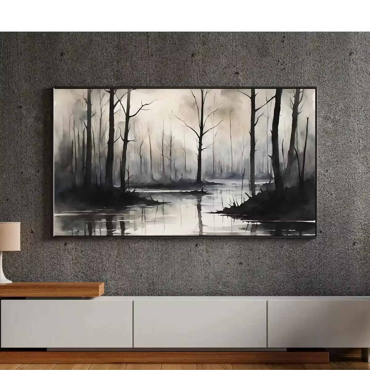 Swamp Landscape Art for Samsung Frame TV | Dark Watercolor Frame TV Art | Unique 4K Wall Art Decor for Frame TVs – Frame TV  Art