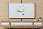 Detail view of artwork from Swan in Clear Waters Frame TV Art, Digital Download, Digital Art for Tv Swan Decor, White Frame TV Art, Swan Painting. (variation 1)
