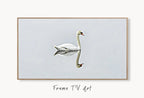 Swan in Clear Waters Frame TV Art, Digital Download, Digital Art for Tv Swan Decor, White Frame TV Art, Swan Painting displayed on Samsung Frame TV on a living room wall.