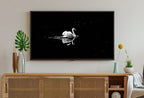 Included artwork preview showing first selection of artworks from Swan in Dark Waters Frame TV Art, Digital Download, Digital Art for Tv, Black and White Frame TV Art, Swan Painting.