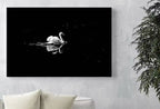 Swan in Dark Waters Printable Wall Art, for Home or Office Decor, Animal Painting Nature Print Digital Art Instant Download, Black and White – Printable Wall Art