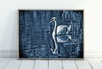 Included artwork preview showing first selection of artworks from Swan on Water Printable Wall Art, for Home or Office Decor, Animal Painting Nature Print Digital Art Instant Download.