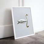 Swan Printable Wall Art, Home or Office Decor, Bird Painting Nature Print Digital Art Download – Printable Wall Art