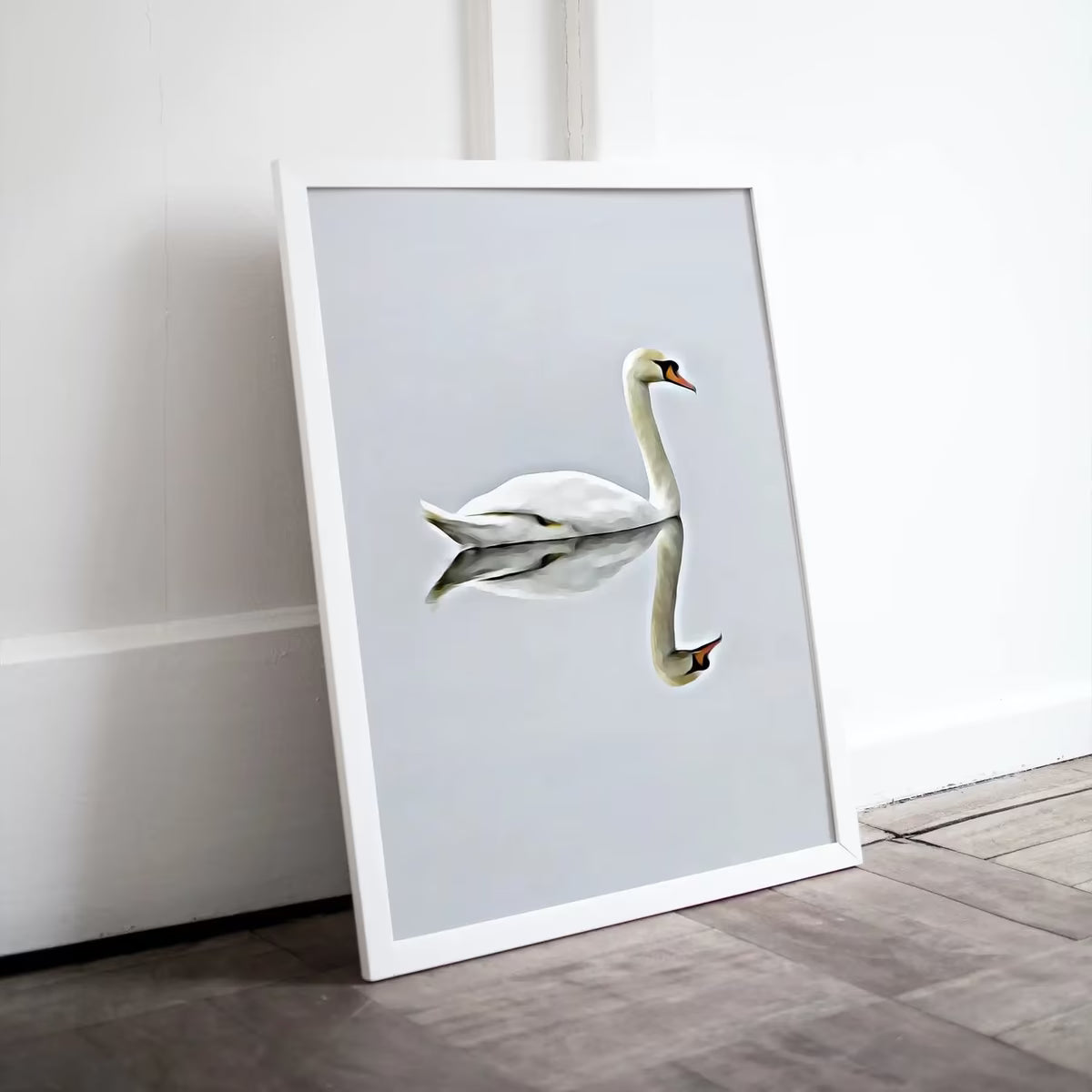Swan Printable Wall Art, Home or Office Decor, Bird Painting Nature Print Digital Art Download – Printable Wall Art