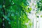 Detail view of artwork from Textured Forest Landscape Printable. Green Forest Trees Painting Print. Abstract Forest Art. Printable Wall Art. Digital Art. Nature Decor. (variation 2)