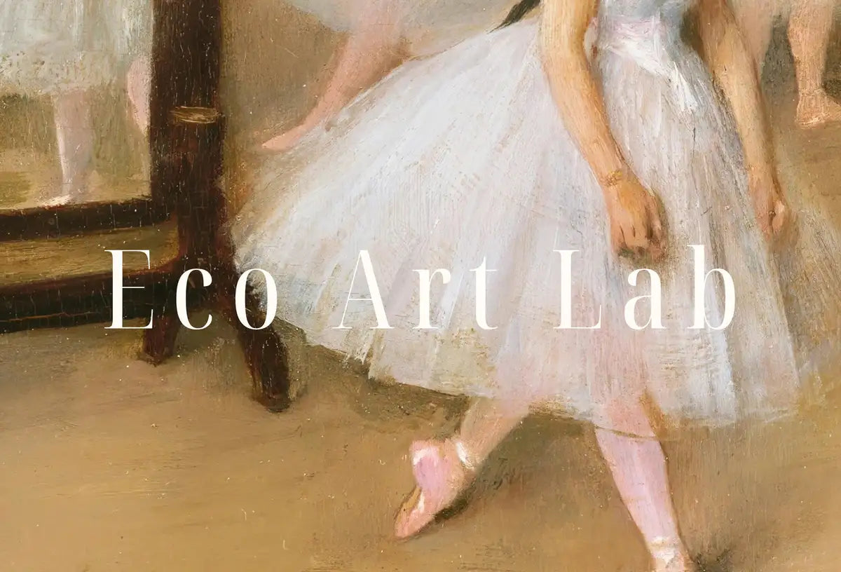 Detail view of artwork from The Dancing Class Edgar Degas Painting Famous Printable Art Print. Instant Download Degas Print Vintage Ballerina Wall Art Digital Download. (variation 2)