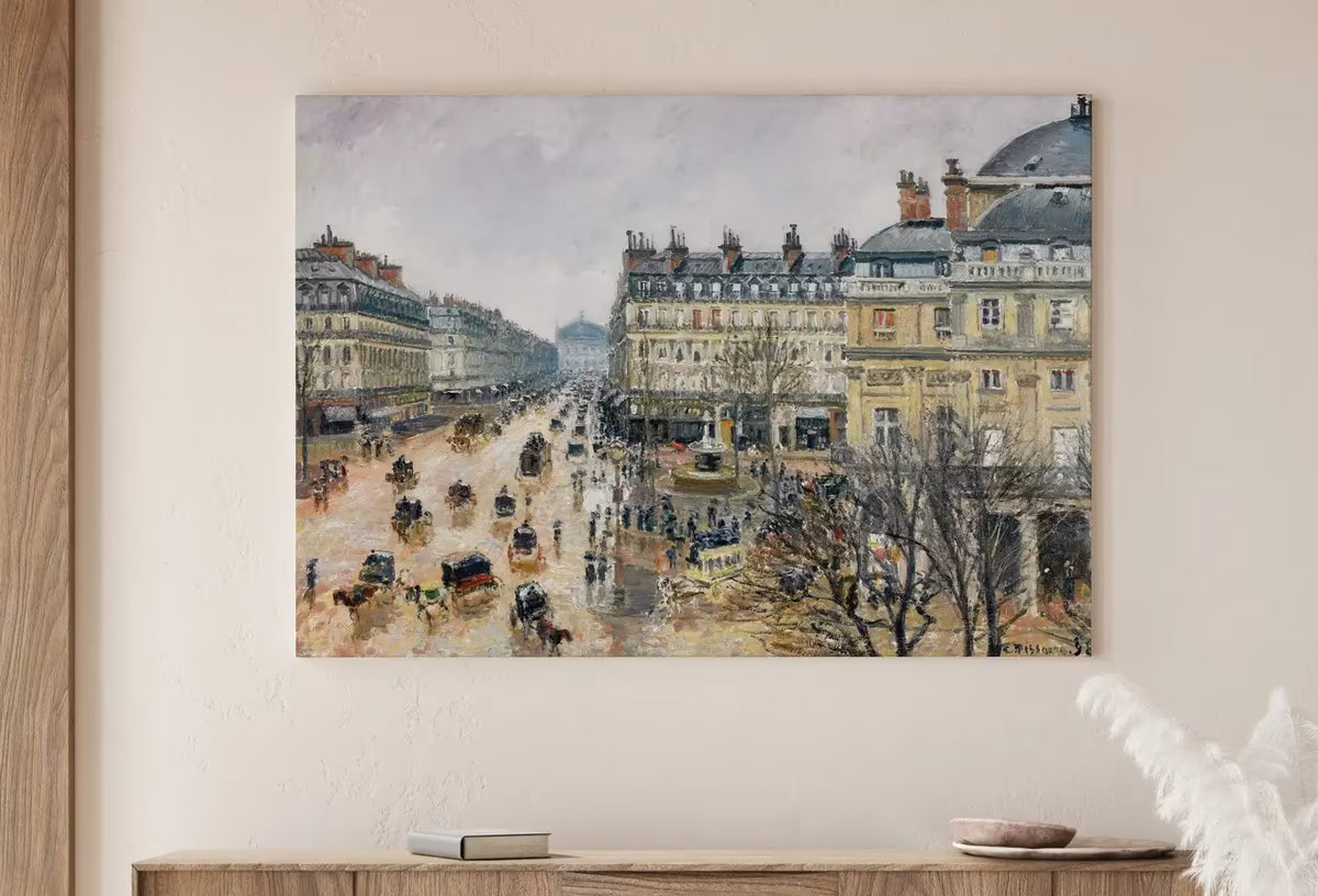 The French Theater Square in Paris Painting. Printable Famous Art Print Instant Download Vintage Cityscape View Wall Decor. Fine Art Print – Printable Wall Art