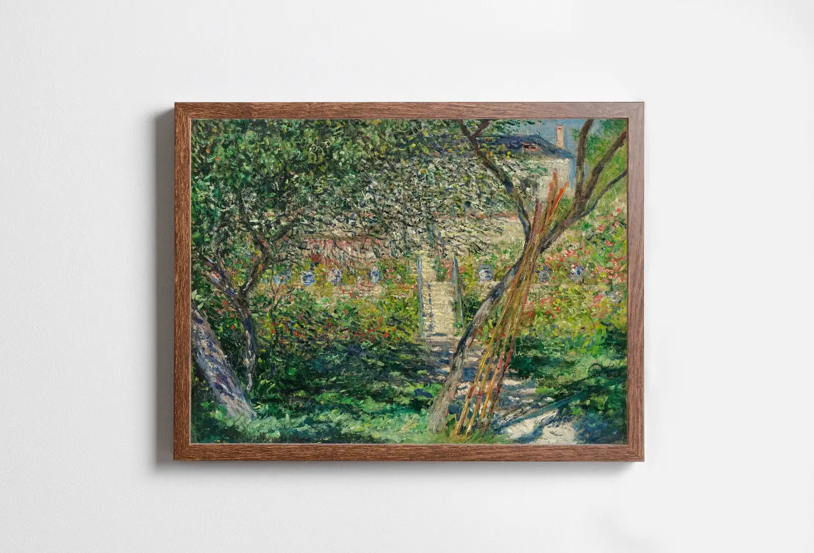 Le jardin de Vétheuil, célèbre peinture de Claude Monet : Téléchargement instantané de la décoration vintage. Impression botanique Monet imprimable pour le mur. Décoration vintage.