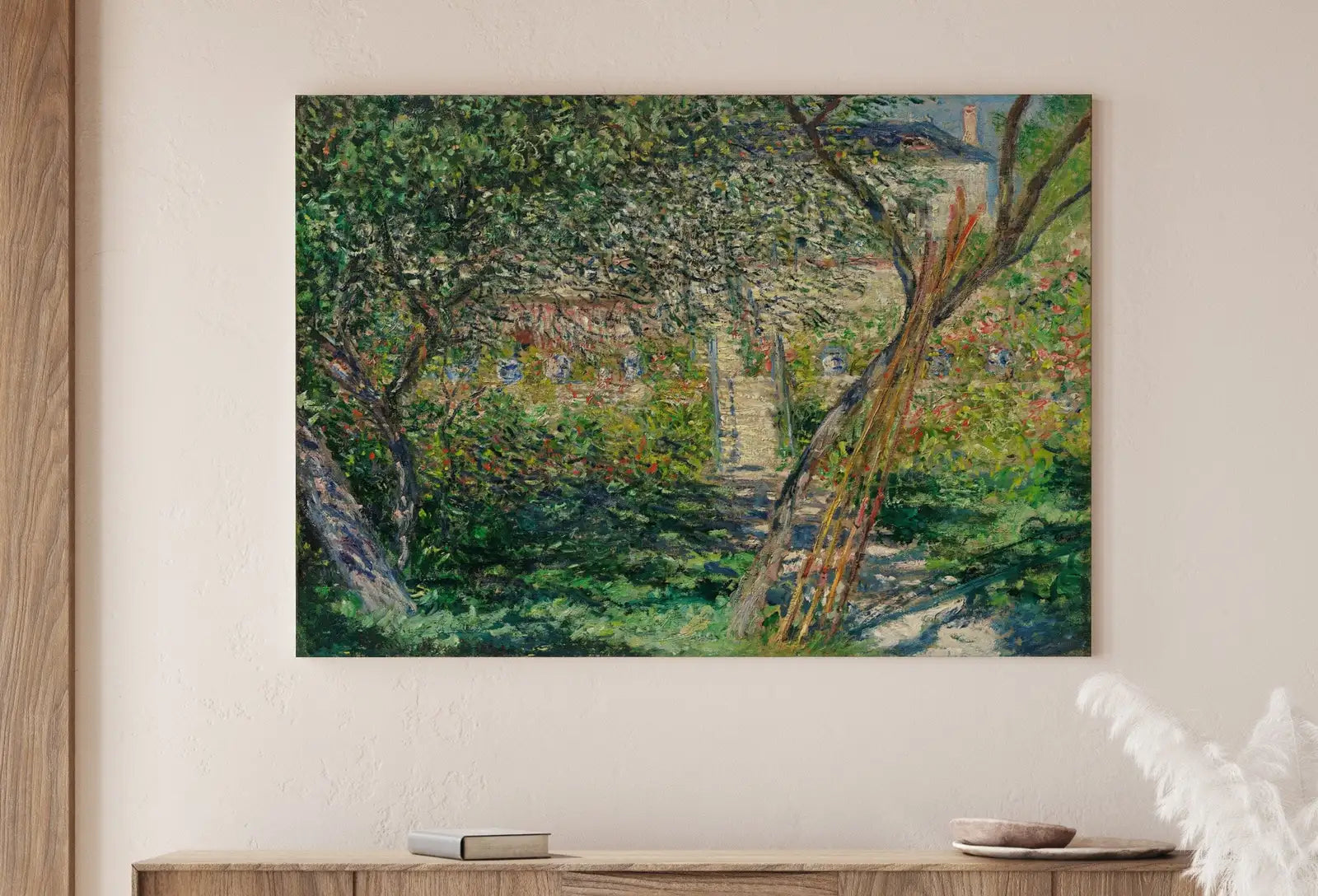 Le jardin de Vétheuil, célèbre peinture de Claude Monet : Téléchargement instantané de la décoration vintage. Impression botanique Monet imprimable pour le mur. Décoration vintage.